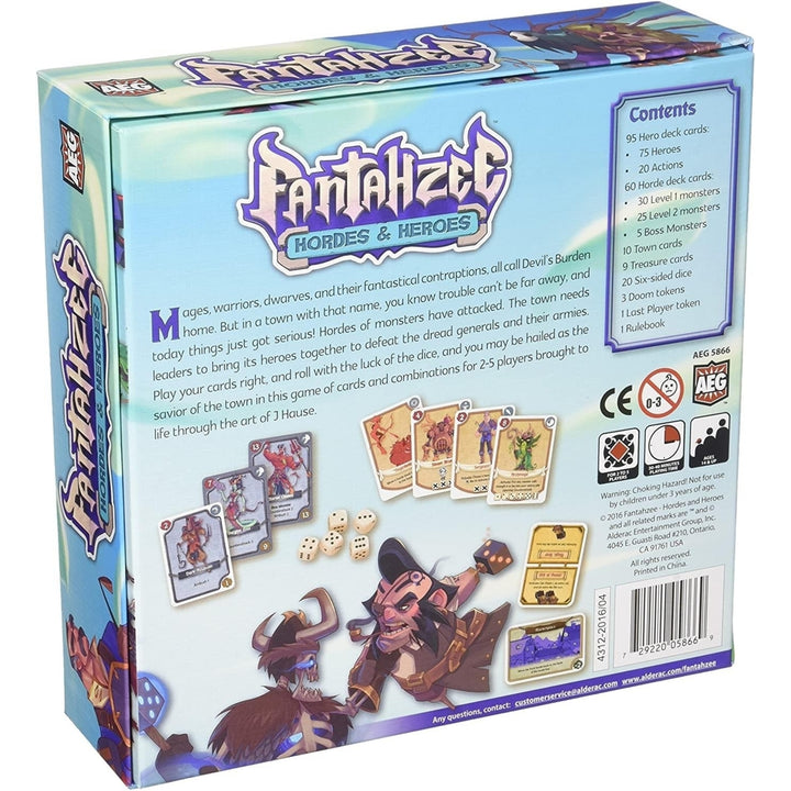 Fantahzee Hordes and Heroes Fantasy Dice Card Combat Board Game Alderac Entertainment Group Image 3