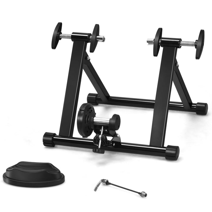 Foldable Bike Trainer Stand Cycling Exercise Stand w/ Dual-lock System Image 1