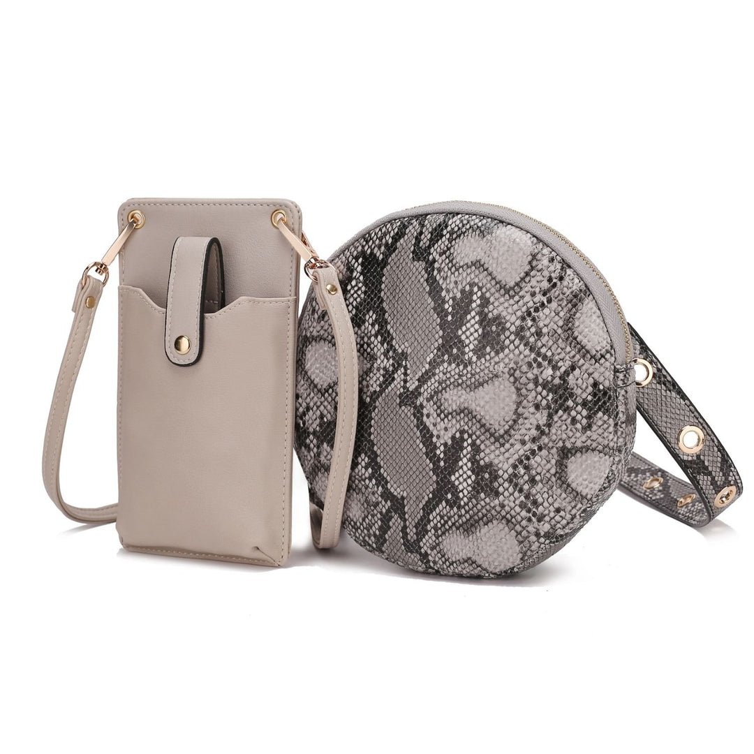 MKF Collection Hailey Multi-Functional Shoulder Bag Smartphone Convertible Crossbody Handbag Set by Mia K. Image 4