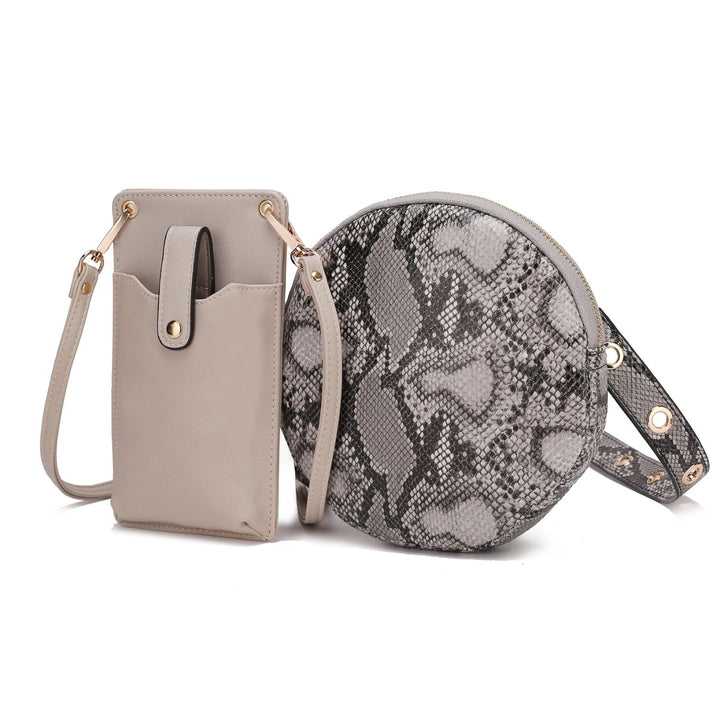 MKF Collection Hailey Multi-Functional Shoulder Bag Smartphone Convertible Crossbody Handbag Set by Mia K. Image 1