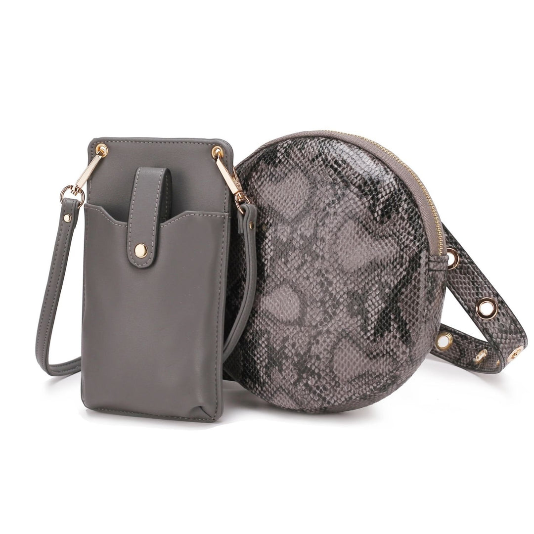 MKF Collection Hailey Multi-Functional Shoulder Bag Smartphone Convertible Crossbody Handbag Set by Mia K. Image 1