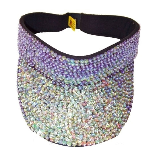 Sequin Sun Visor Opal Purple Image 1