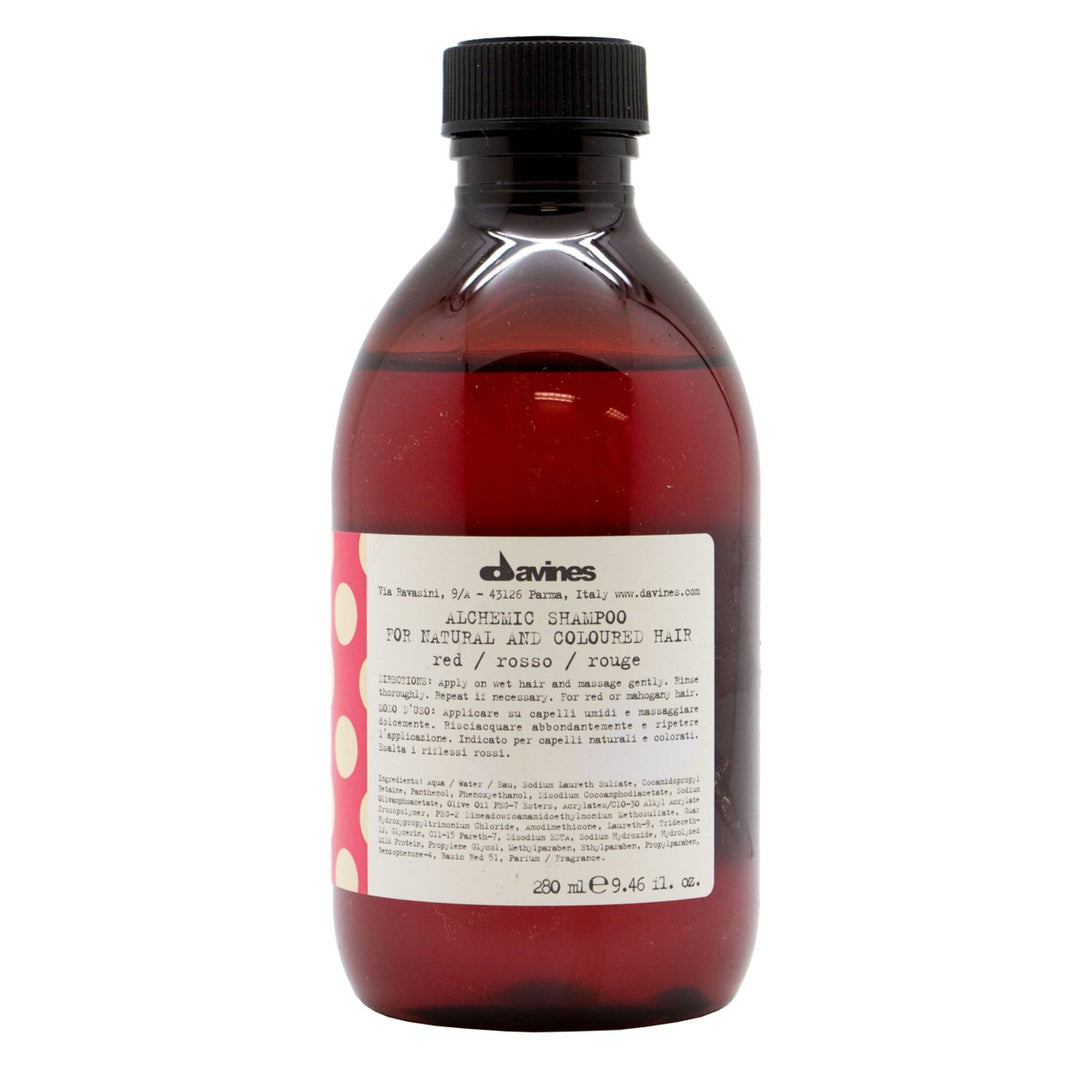 Davines Alchemic Red Shampoo 280ml Enhances Warm Red Tones for Color Care Image 1