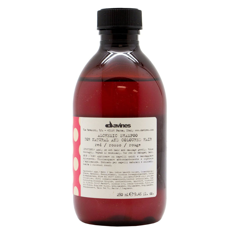 Davines Alchemic Red Shampoo 280ml Enhances Warm Red Tones for Color Care Image 1