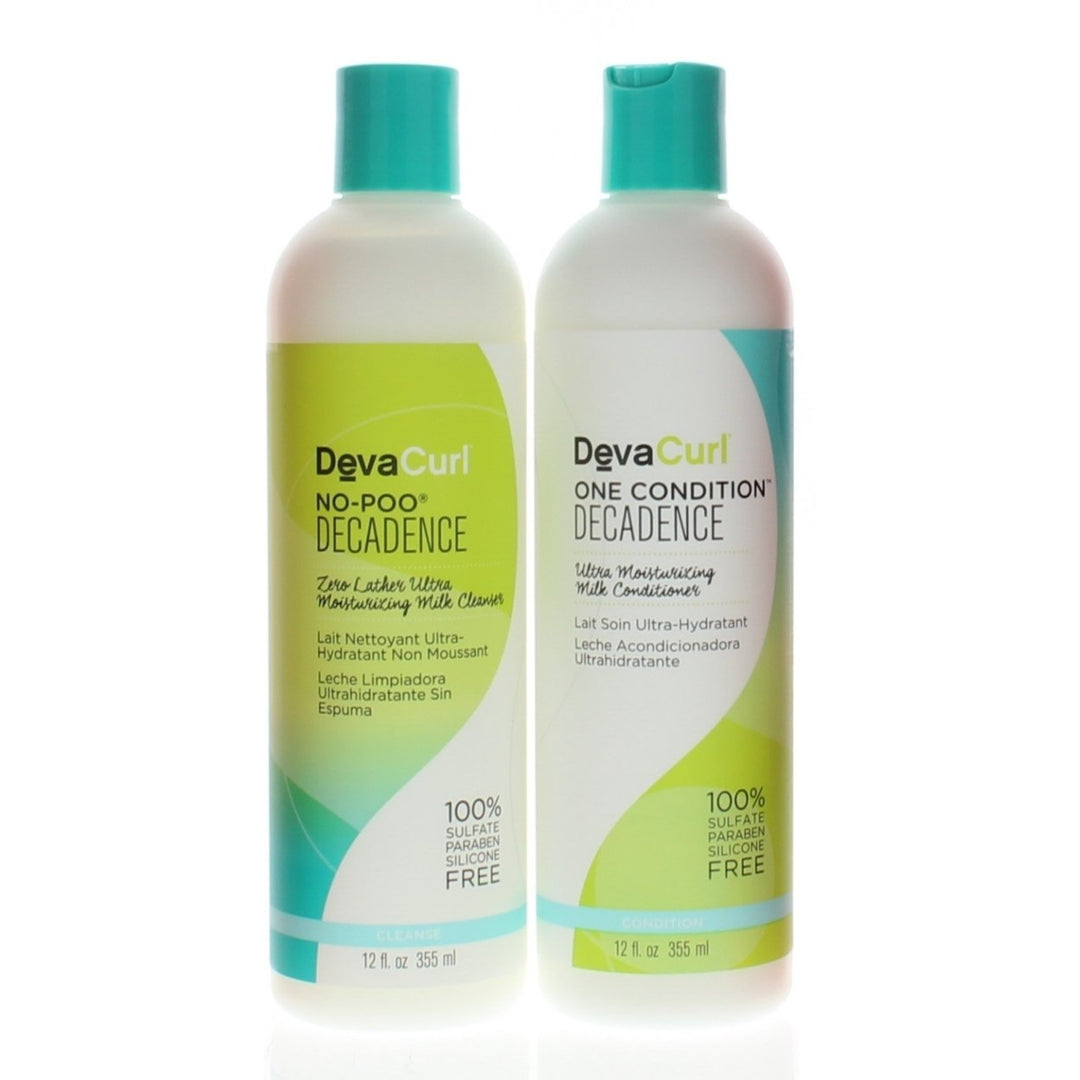 Devacurl No-Poo Decadence Cleanser and One Condition Decadence Conditioner 12oz Each Duo Image 1