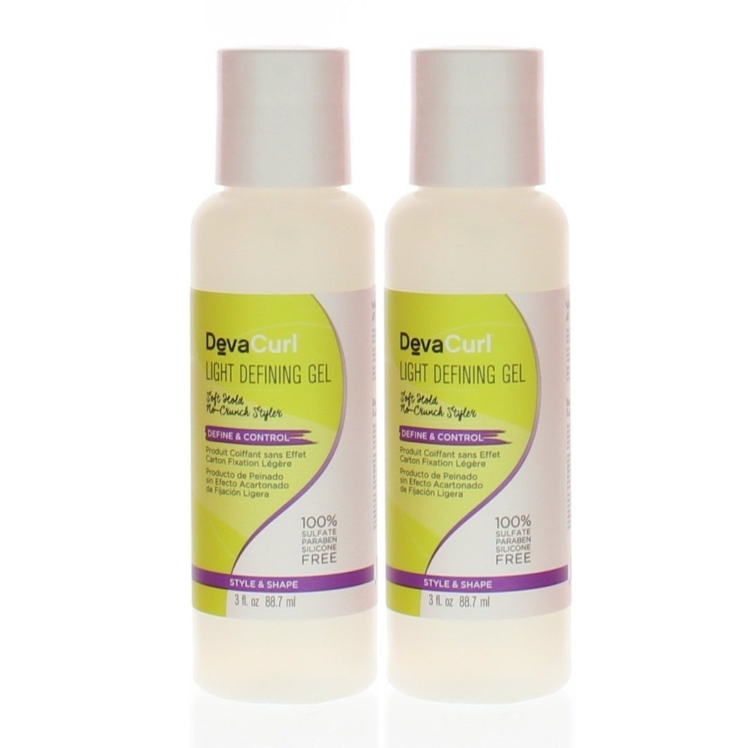 DevaCurl Light Defining Gel Soft Hold No Crunch Styler 3oz 2 Pack Curls Frizz Control Image 1