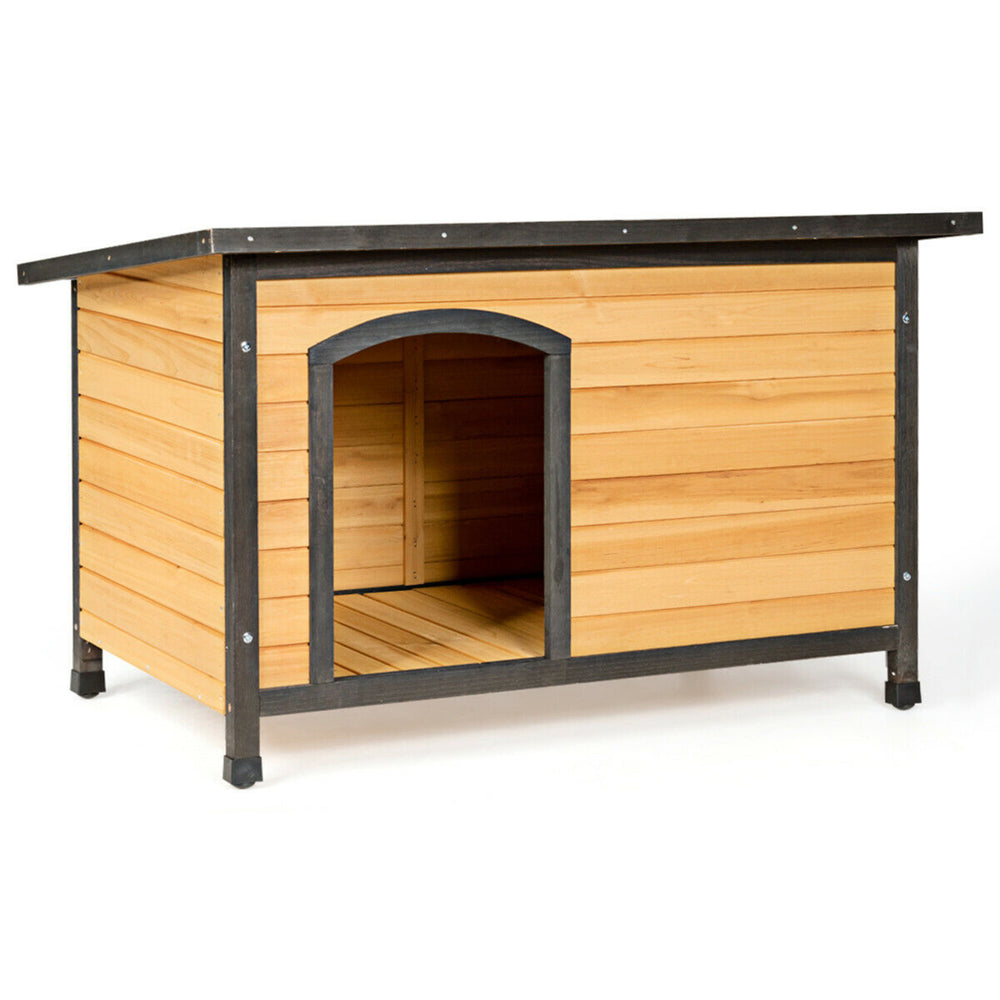 Wood Dog House Extreme Weather Resistant Pet Log Cabin Medium / Large Image 2