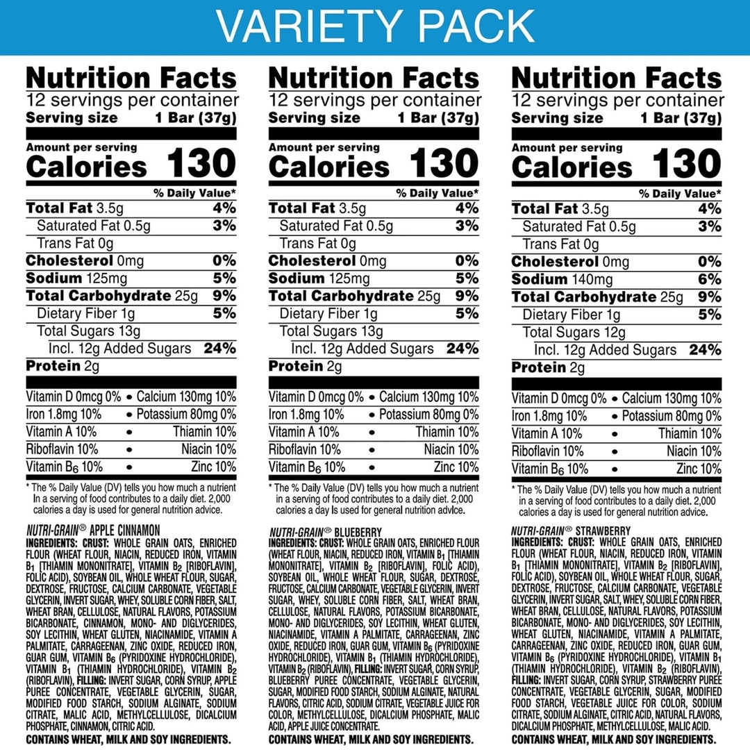 Kelloggs Nutri-Grain Bars Variety Pack 1.3 Ounce Bar (36 Count) Image 4