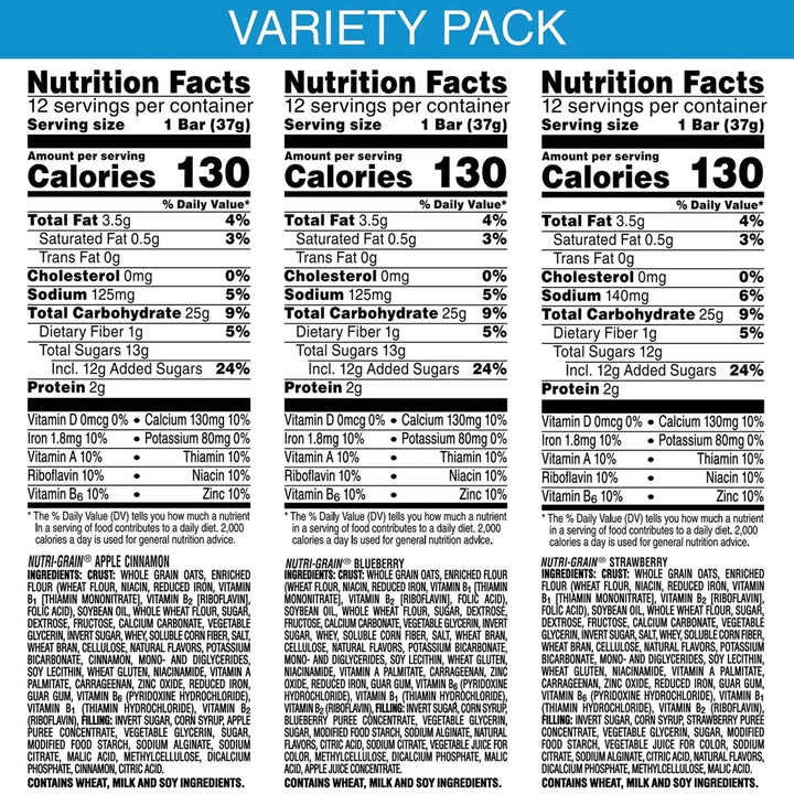 Kelloggs Nutri-Grain Bars Variety Pack 1.3 Ounce Bar (36 Count) Image 4