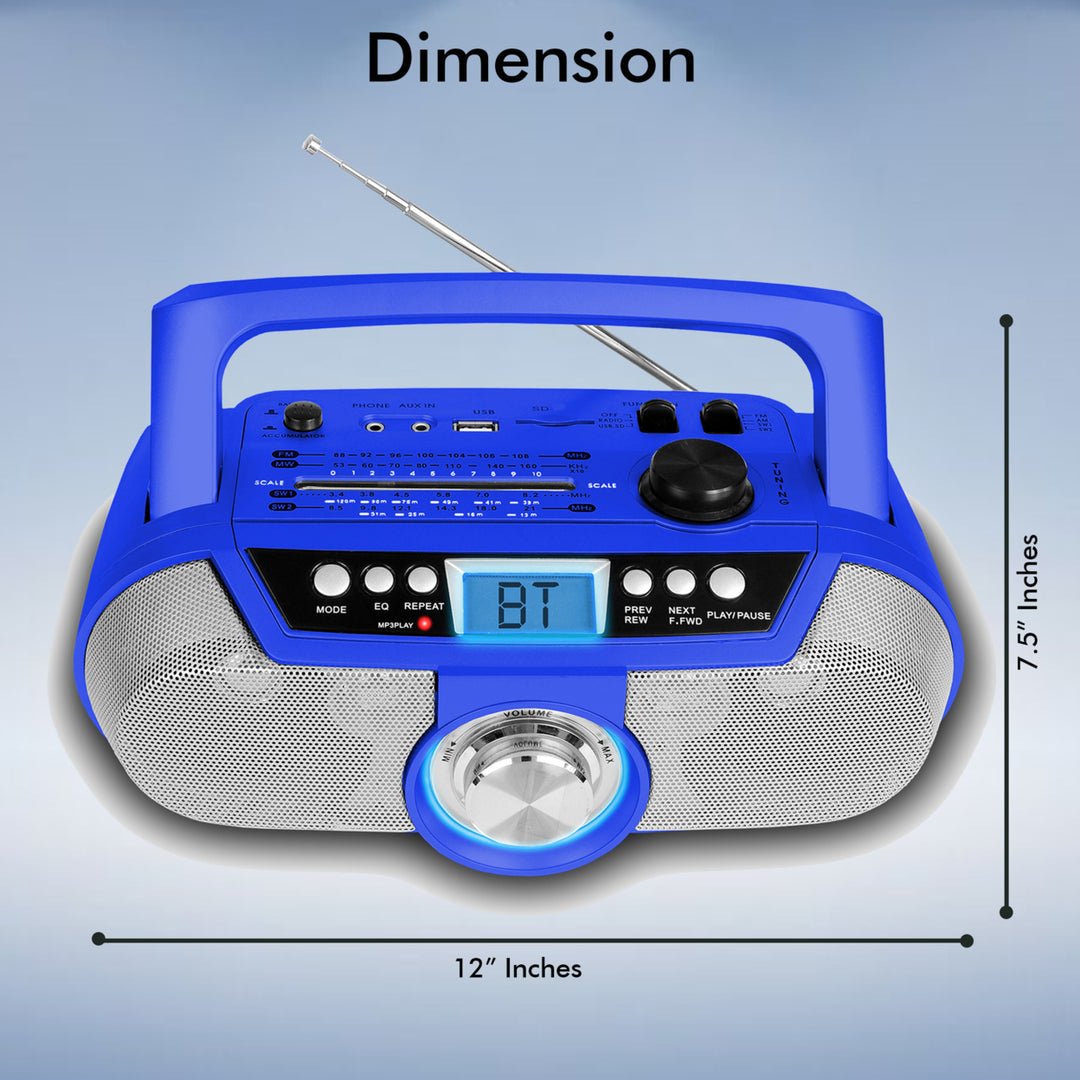 Technical Pro Rechargeable Portable Solar Powered Bluetooth Speaker w USB/SD InputsLightweight and Compact DesignPerfect Image 4