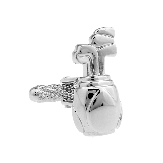 Golf Bags Cufflinks Silver 3D Design Golf Pro Cuff Links Image 3