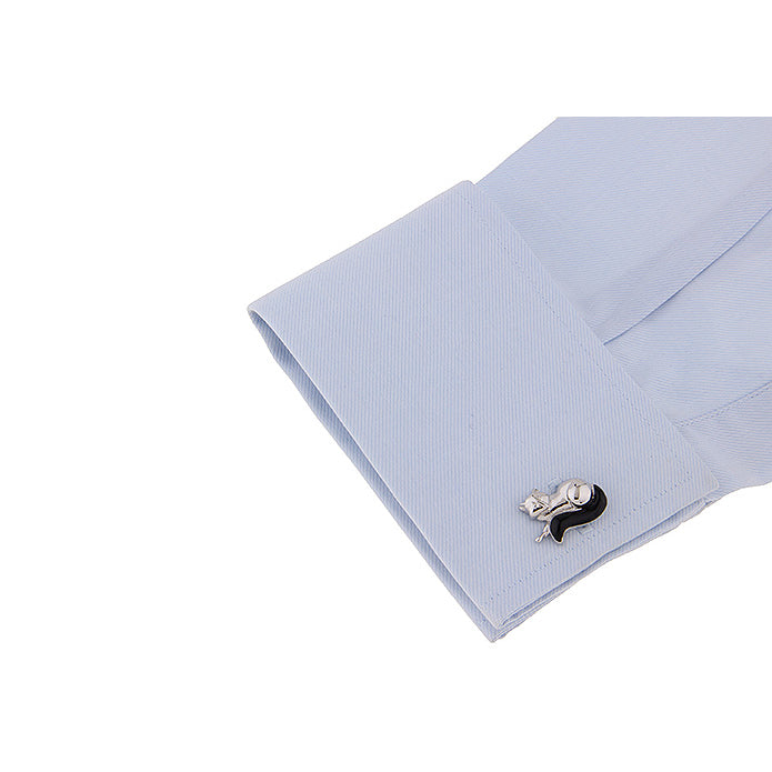 Black Tailed Fox Cufflinks Sly Foxy Smart Cuff Links Image 3