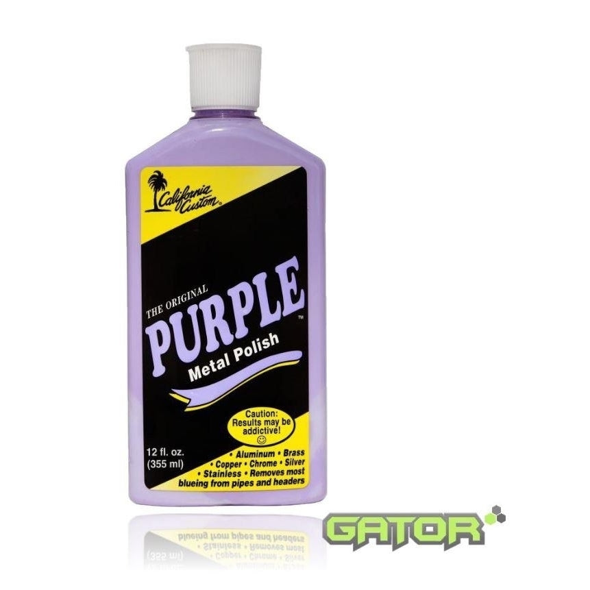 Gator Detail - 12Oz Bottle California CustomS Purple Metal Polish Image 1