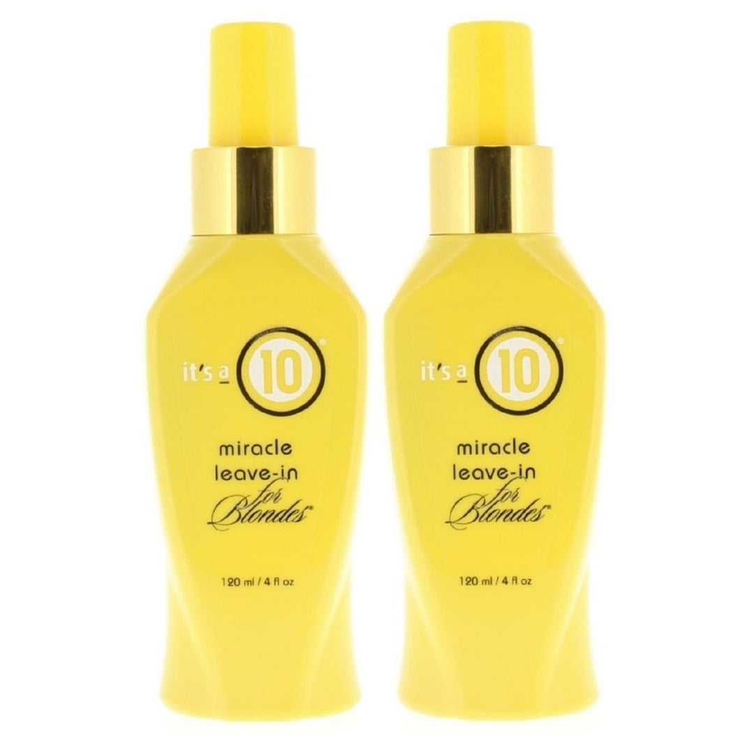 Its A 10 Miracle Leave-In for Blondes 120ml 2 Pack Hair Treatment Moisture Shine Image 1