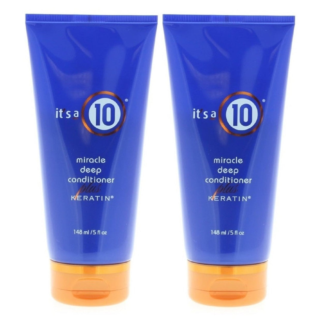 Its A 10 Miracle Deep Conditioner Plus Keratin 5oz 2 Pack Hair Treatment Image 1