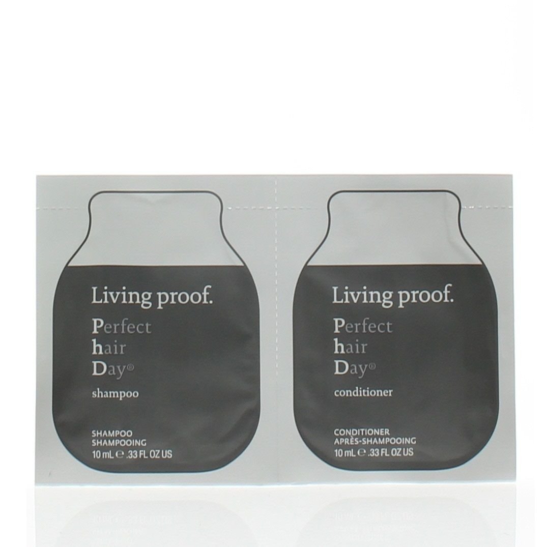 Living Proof Perfect Hair Day (PhD) Shampoo and Conditioner Duo Pouch 0.33oz/10ml Each Image 1