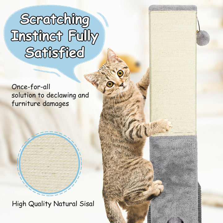 31 Tall Cat Scratching Post Claw Scratcher w/ Sisal Rope and 2 plush Ball Image 4