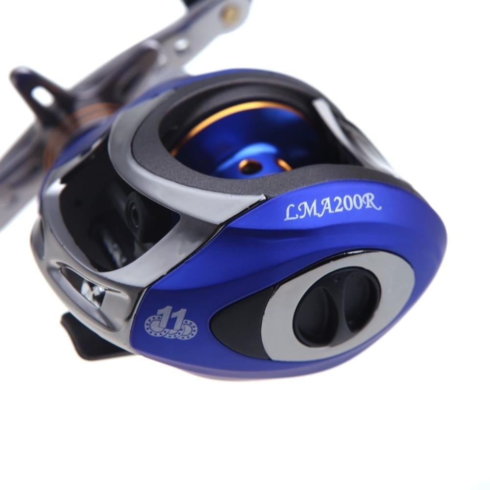 10+1BB Ball Bearings Left Hand Bait Casting Fishing Reel High Speed 6.3:1 Black Image 1