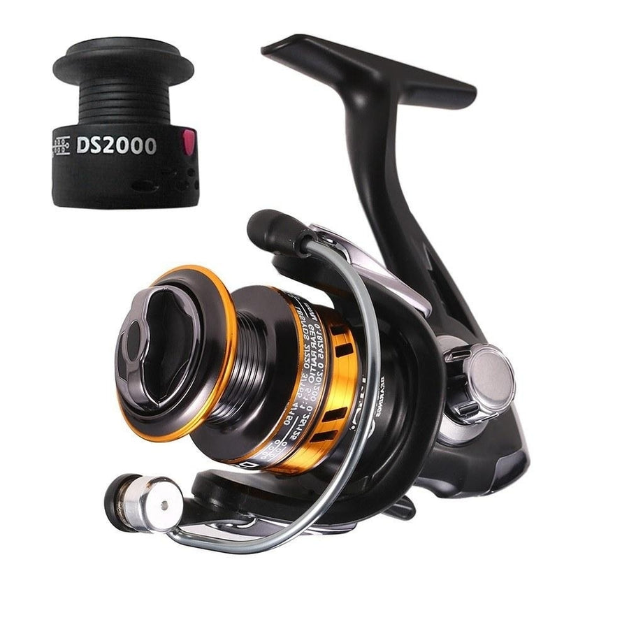 12+1BB 5.1:1 Gear Ratio Lightweight Spinning Fishing Reel with Free Spare Spool for River Lake Sea Fishing Image 1