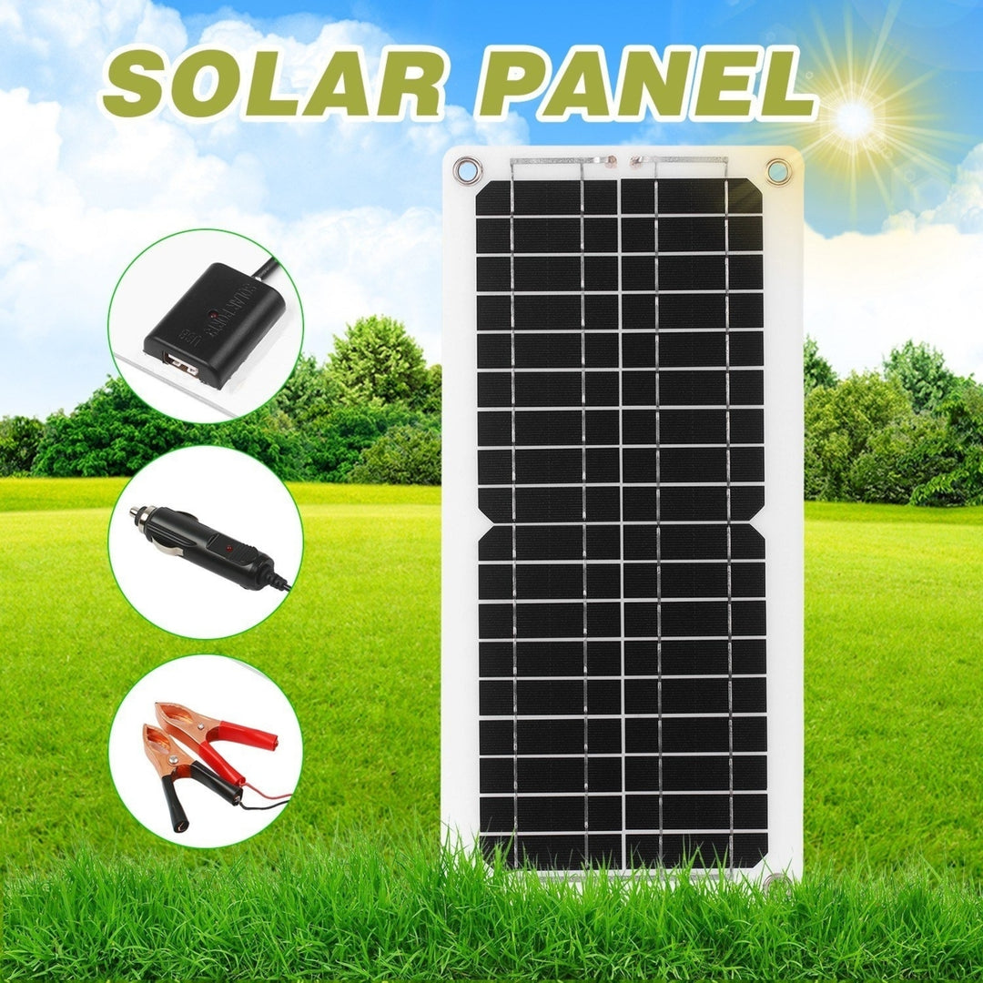 12W Solar Panel Kit USB Port Off Grid Monocrystalline Module Image 2