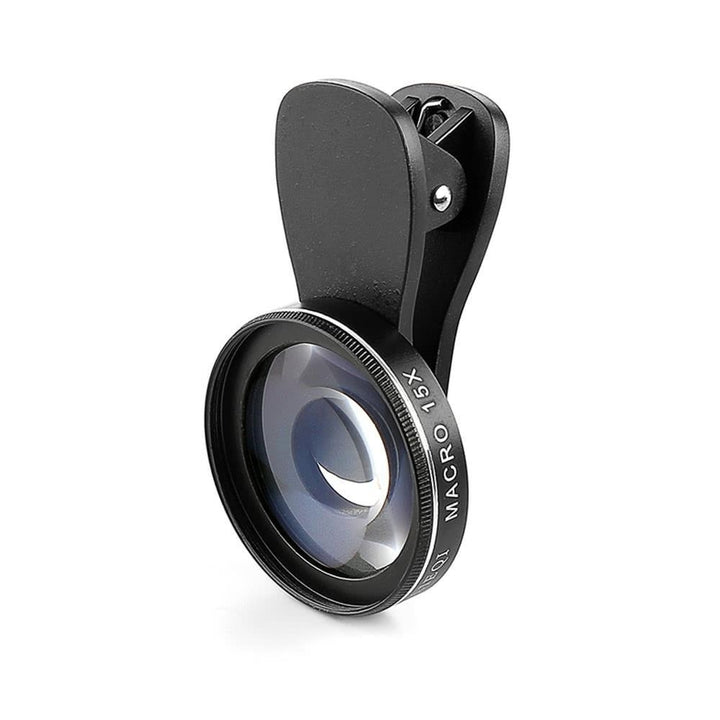 2 in 1 Clip-on Optical Glass Lens HD 0.6X Wide-angle Lens 15X Macro-lens for iPhone Image 7