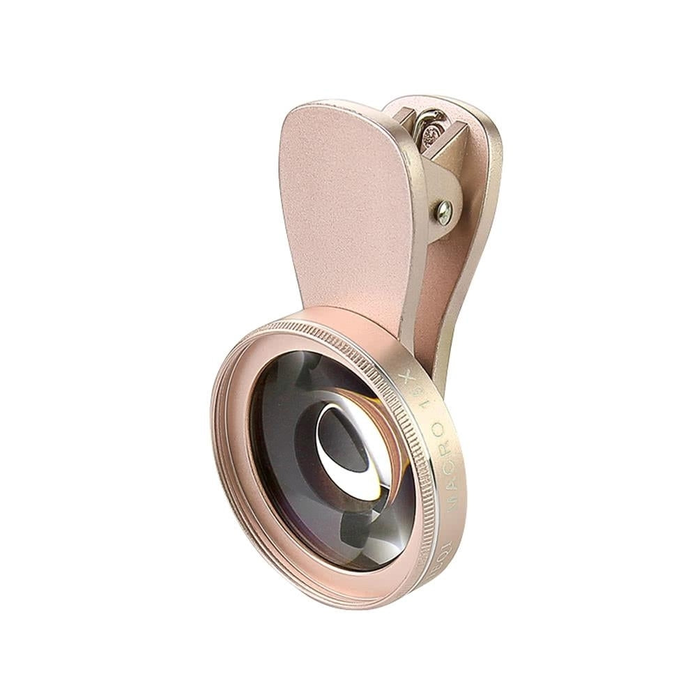 2 in 1 Clip-on Optical Glass Lens HD 0.6X Wide-angle Lens 15X Macro-lens for iPhone Image 8