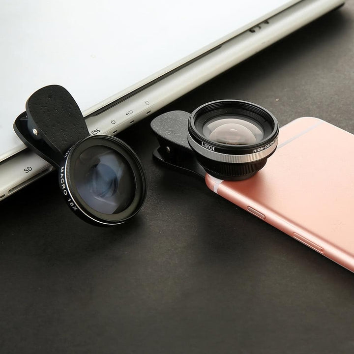 2 in 1 Clip-on Optical Glass Lens HD 0.6X Wide-angle Lens 15X Macro-lens for iPhone Image 10