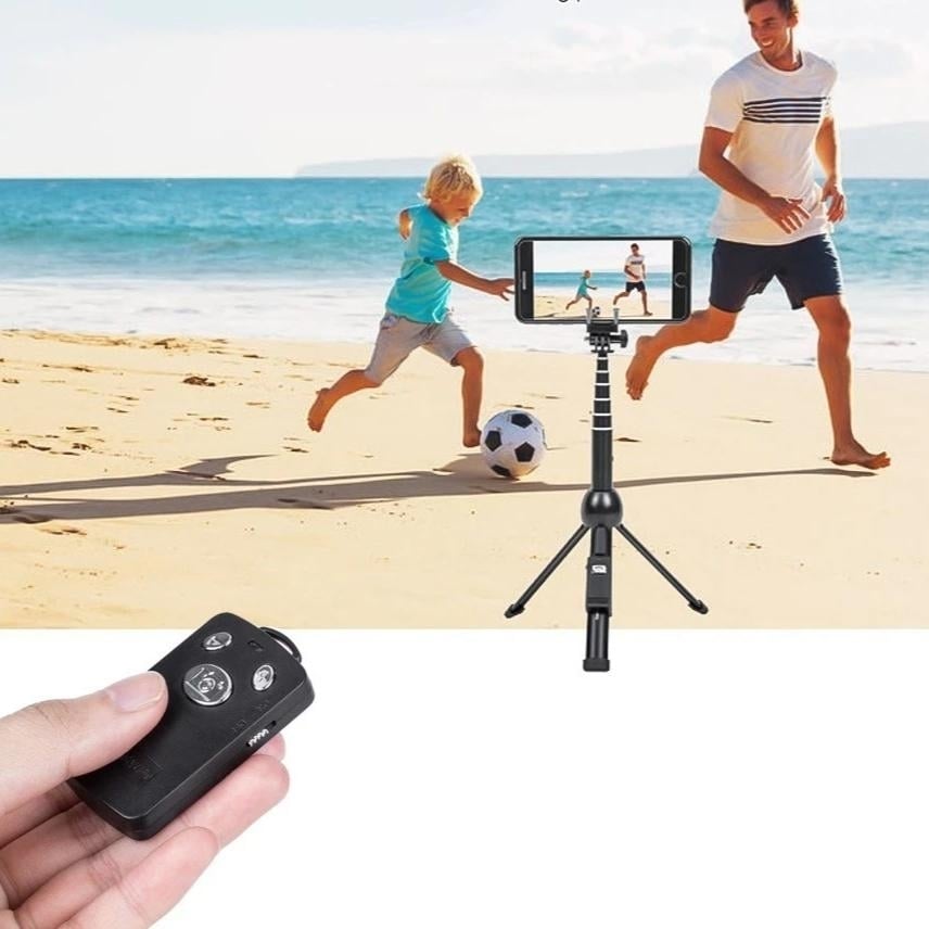 2 in 1 Portable Foldable Phone Selfie Stick Tripod Image 1