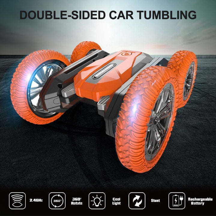 2.4G RC Stunt Car 360 Rotation Double-sided Driving with LED Light and Music Crawler Image 12