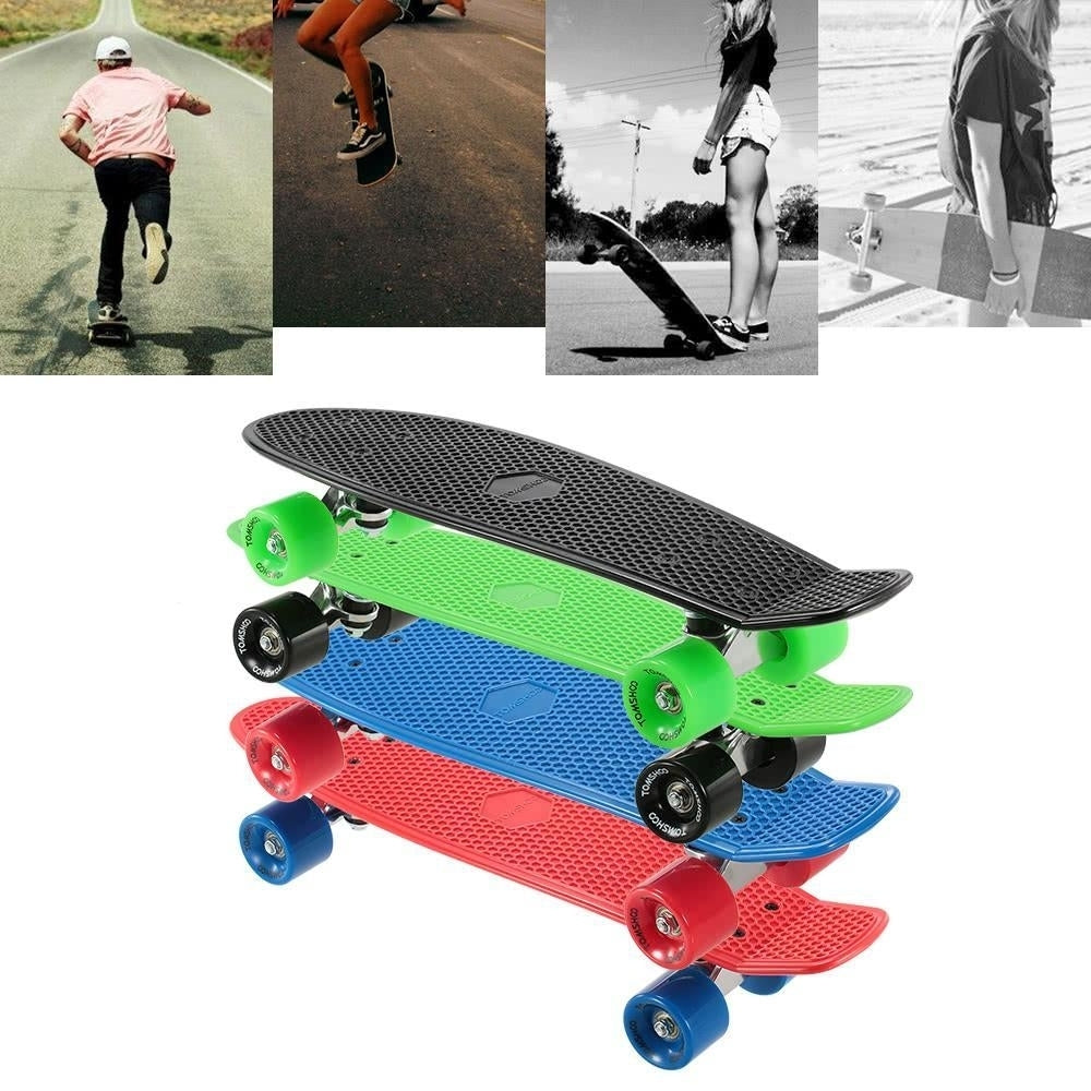 22 Inch Skateboard Cruiser Board PU Wheels Skate Complete Deck Image 8