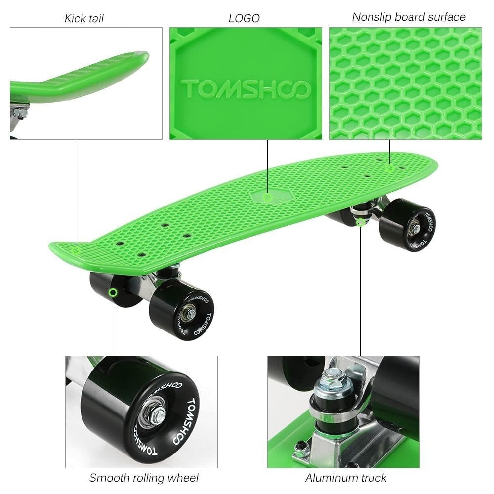 22 Inch Skateboard Cruiser Board PU Wheels Skate Complete Deck Image 10