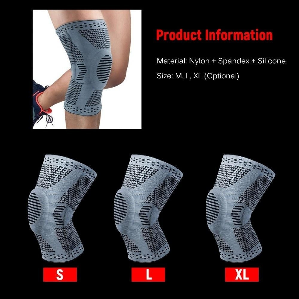 2PCS Knee Compression Sleeve Support Protective Breathable Non-slip Knee Brace Image 4