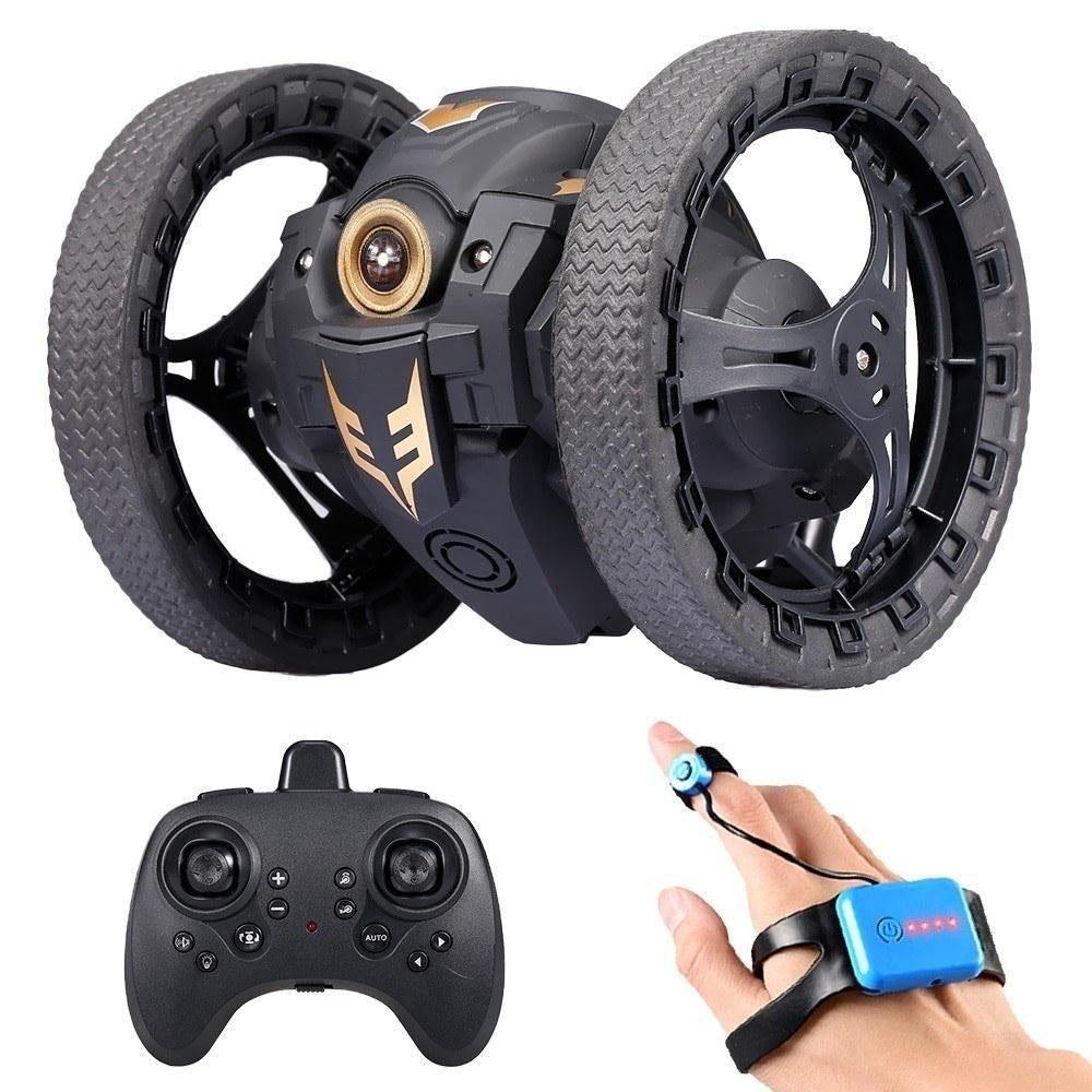 2WD 2.4Ghz RC Bounce Car Jump Remote Control Stunt Watch Induction 360 Rotation 27.6 inches Bouncing Music Led Light Image 2