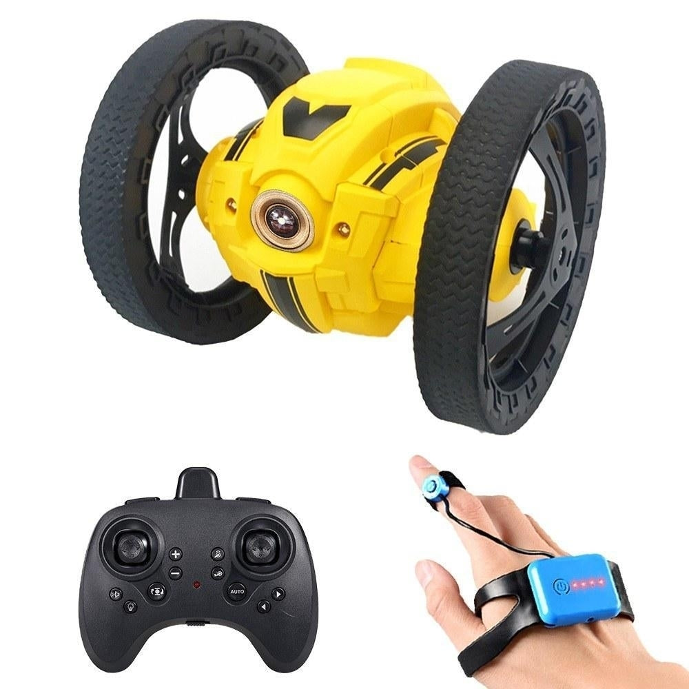 2WD 2.4Ghz RC Bounce Car Jump Remote Control Stunt Watch Induction 360 Rotation 27.6 inches Bouncing Music Led Light Image 3
