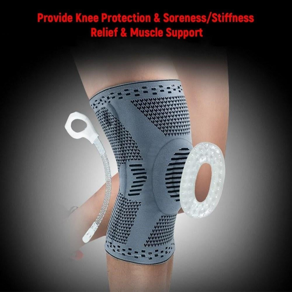 2PCS Knee Compression Sleeve Support Protective Breathable Non-slip Knee Brace Image 9