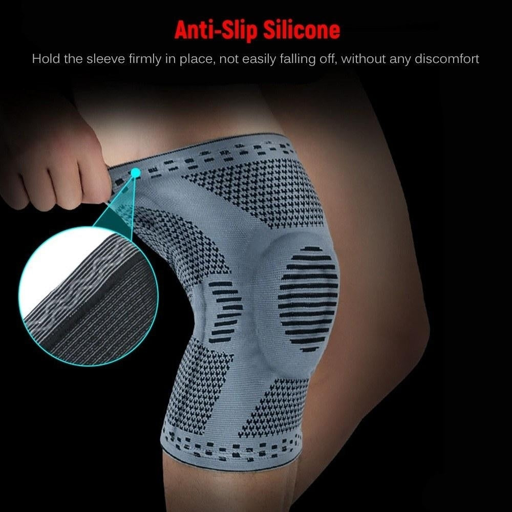 2PCS Knee Compression Sleeve Support Protective Breathable Non-slip Knee Brace Image 12