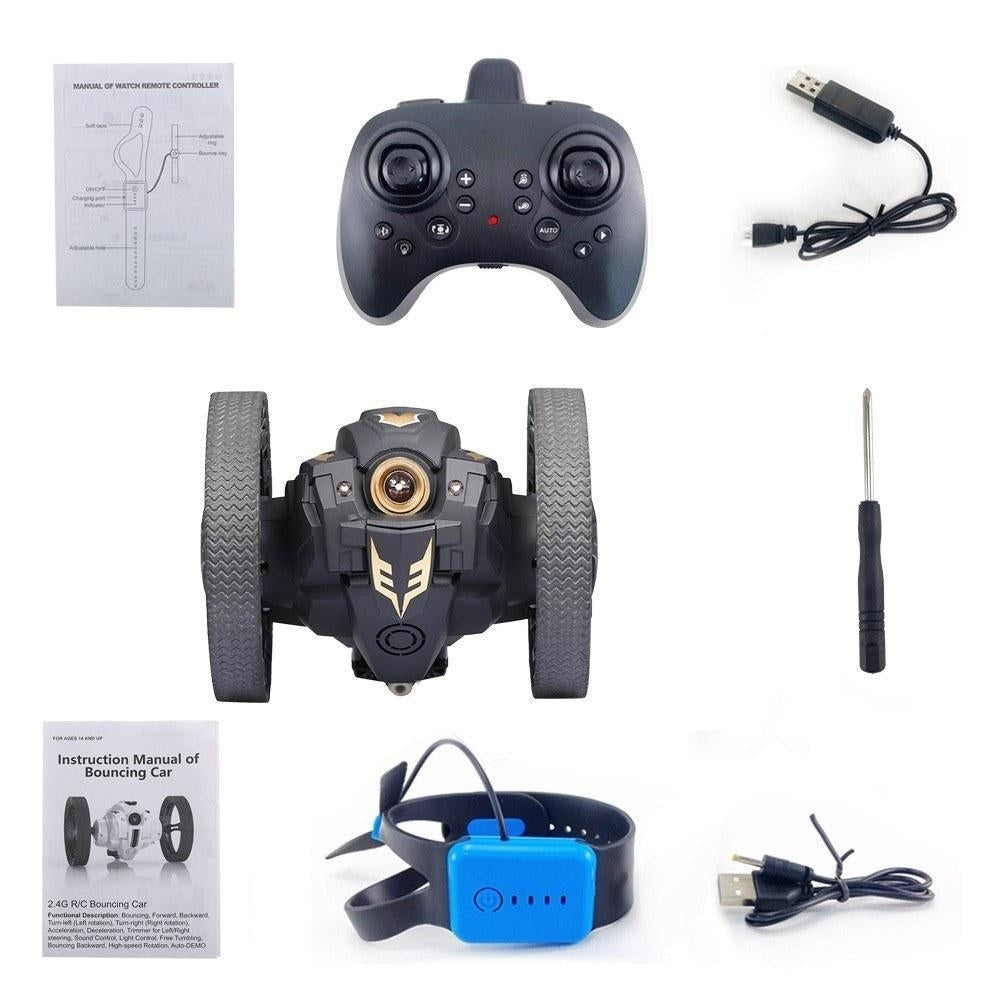 2WD 2.4Ghz RC Bounce Car Jump Remote Control Stunt Watch Induction 360 Rotation 27.6 inches Bouncing Music Led Light Image 10