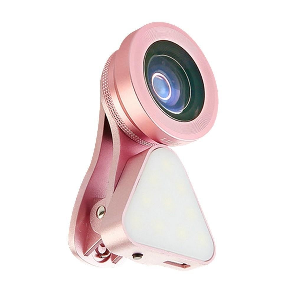 3-in-1 Clip-on Smartphone Fill Light and Phone Camera Lens Kit Image 3