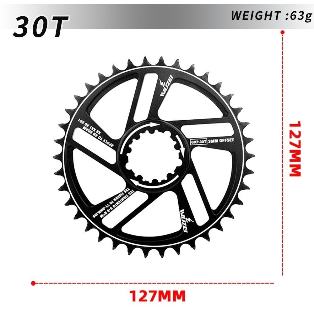 30,32,34,36,38,40,42T Mountain Bike Chainwheel Bicycle Crank Bike Circle Crankset Single Plate GXP Image 2