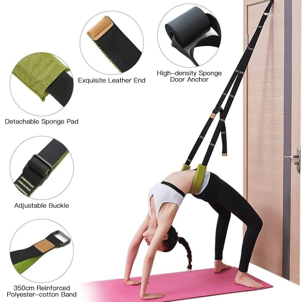 350cm Stretching Band Adjustable Training Belt Back Bend Strap Assist for Home Fitness Body Building Image 4