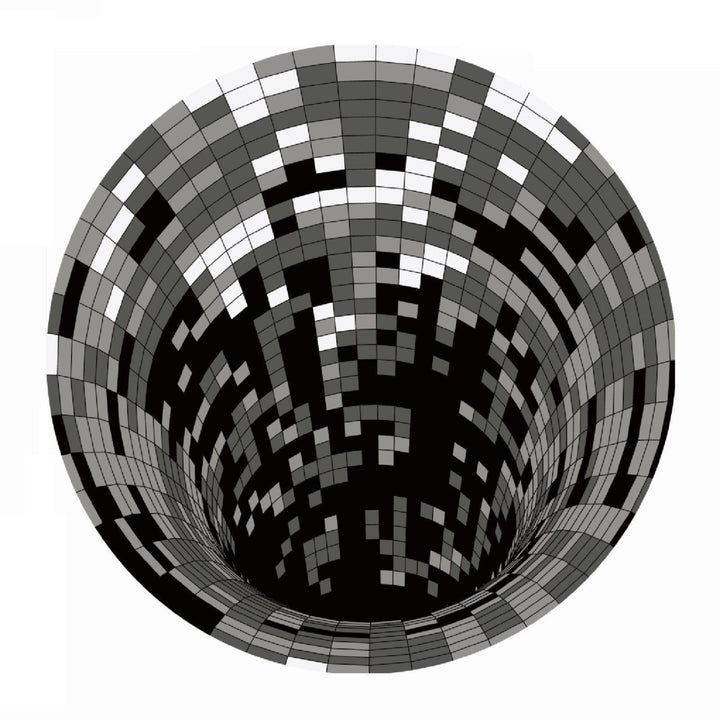 3D Space Round Carpet Checkered Vortex Image 1