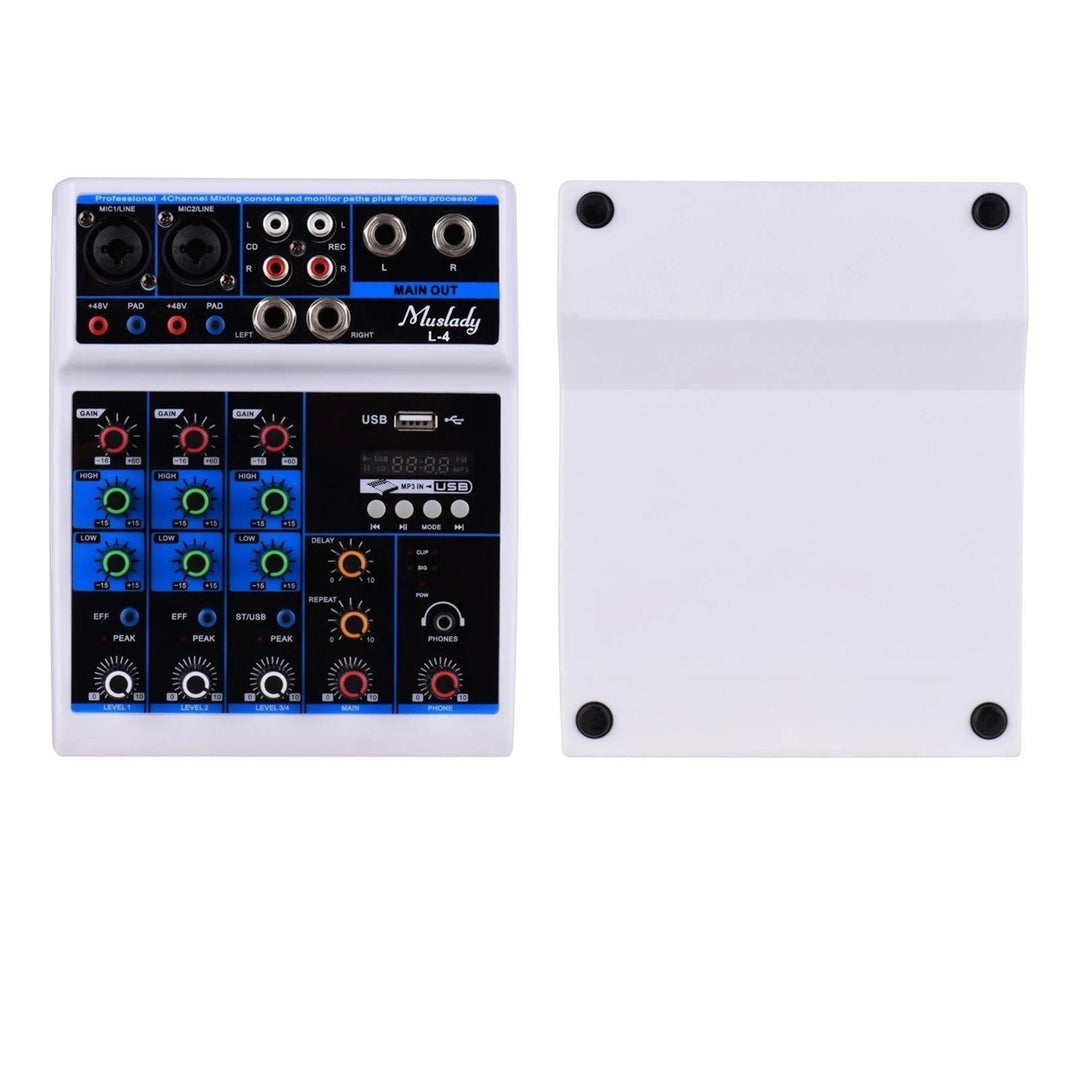 4-Channel Audio Mixer Mixing Console LED Screen Image 4