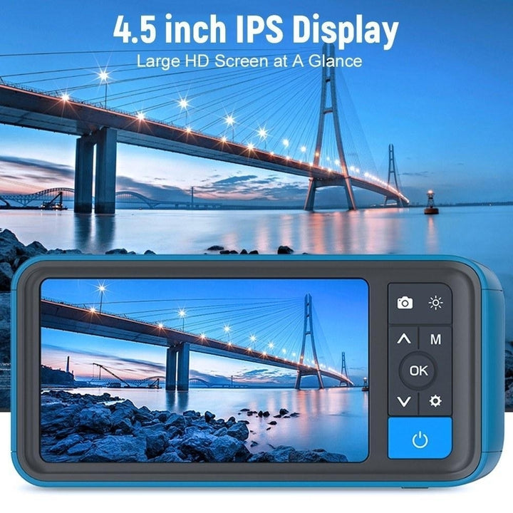 4.5inch HD Color Screen Digital Endoscope 8mm Dual Lens IP67 Waterproof Camera Brightness Adjustable Video Recorder Image 8