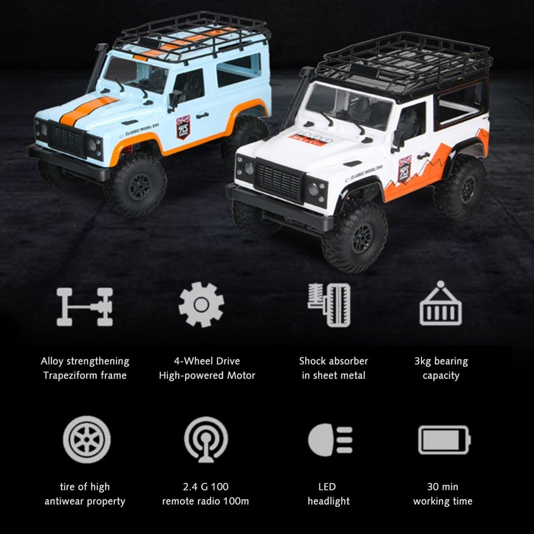4WD 2.4Ghz Off Road Car RC Rock Crawler Cross-country Truck Toy with Headlight for Adults and Kids Image 12
