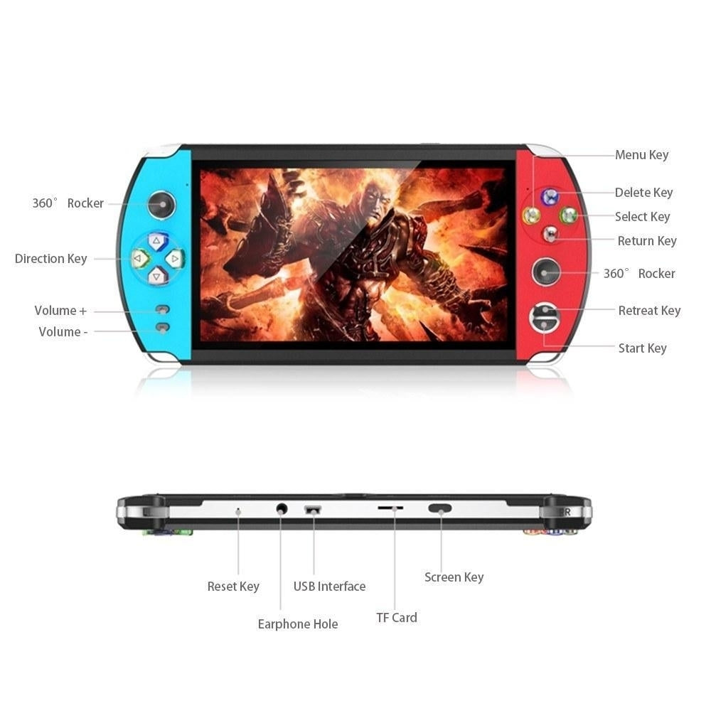 7.1-Inch Large Screen Handheld Game Player Portable Video Console Image 11