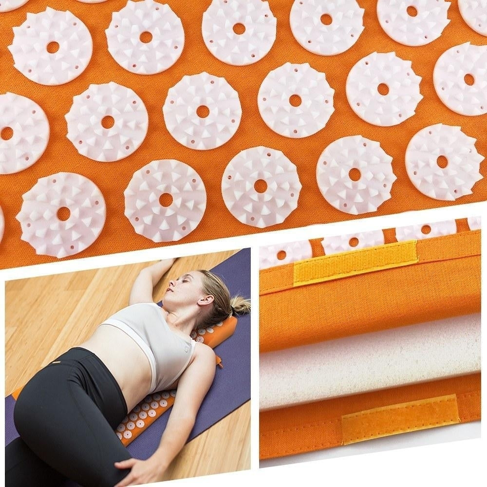 Acupuncture Mat Pillow Set Acupressure Cushion Massage Pad Image 4