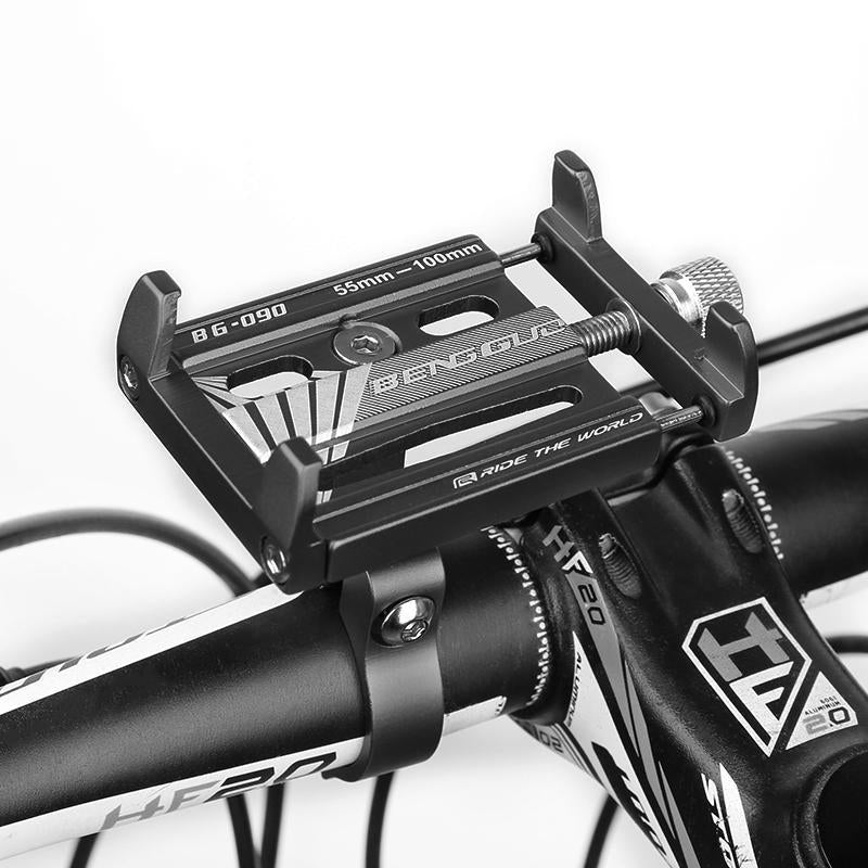 Adjustable Bicycle Phone Holder Aluminum Alloy 3.5"-6.5" Shockproof Bracket Image 8