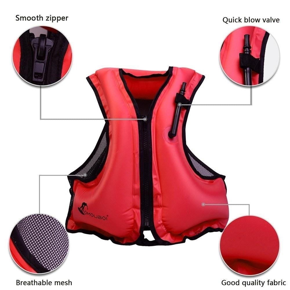 Adult Inflatable Swim Vest Life Jacket Image 11