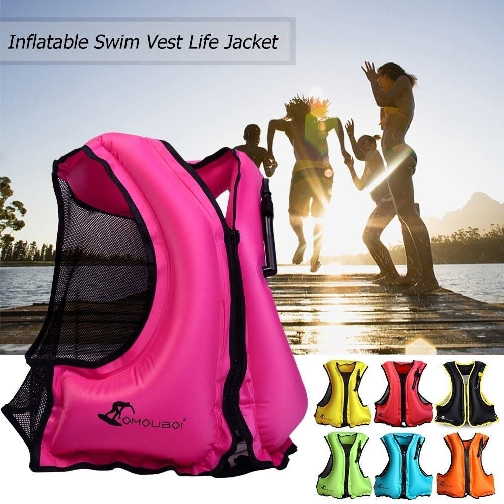Adult Inflatable Swim Vest Life Jacket Image 12