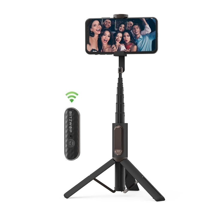 All In One Portable bluetooth Selfie Stick Image 1